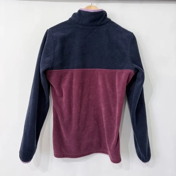 Columbia Benton Springs Half Snap Pullover Fleece II Womens Small Blue Burgundy - Picture 6 of 8